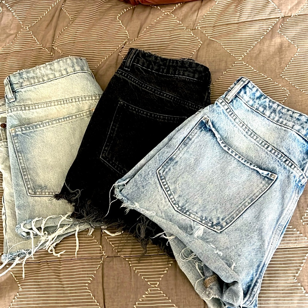 ZARA SIZE 8 DENIM SHORTS BUNDLE (high rise, low rise)